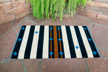 Load image into Gallery viewer, Handwoven Zapotec Rug - Cloud Crosses Wool Oaxacan Textile