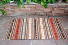 Load image into Gallery viewer, Handwoven Zapotec Indian Rug - Montanitas Meli Wool Oaxacan Textile