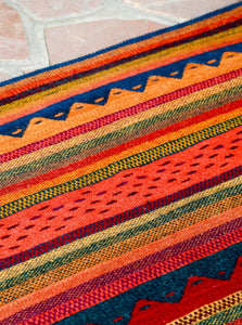 Handwoven Zapotec Indian Rug - Montanitas Philomena Wool Oaxacan Textile