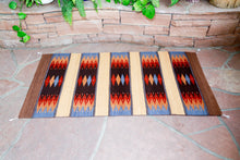 Load image into Gallery viewer, Handwoven Zapotec Indian Rug - Papalote Azul Wool Oaxacan Textile
