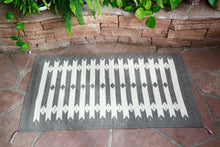 Load image into Gallery viewer, Handwoven Zapotec Indian Rug - Tetro Natural Wool Oaxacan Textile