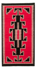 Load image into Gallery viewer, Handwoven Zapotec Indian Rug - Kaibito Red Wool Oaxacan Textile