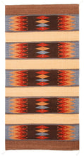 Load image into Gallery viewer, Handwoven Zapotec Indian Rug - Papalote Azul Wool Oaxacan Textile