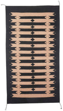 Load image into Gallery viewer, Handwoven Zapotec Indian Rug - Tetro Black Wool Oaxacan Textile