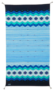 Handwoven Zapotec Indian Rug - Zapotec Midnight Wool Oaxacan Textile
