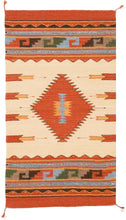 Load image into Gallery viewer, Handwoven Zapotec Indian Rug - Diamantes y Maguey Wool Oaxacan Textile