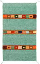 Load image into Gallery viewer, Handwoven Zapotec Indian Rug - Tipo Peru Jade Wool Oaxacan Textile
