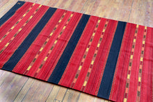 Load image into Gallery viewer, Handwoven Zapotec Indian Rug - Triquis Rojo Wool Oaxacan Textile