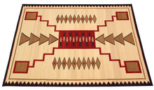 Load image into Gallery viewer, Handwoven Zapotec Indian Rug - Feathers Lincoln Wool Oaxacan Textile
