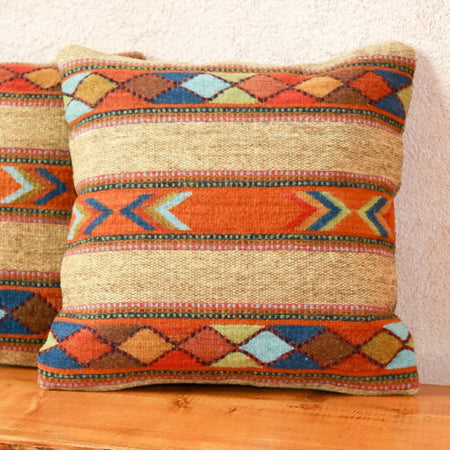 Handwoven Zapotec Pillow - Cintas Juarez Wool Oaxacan Textile