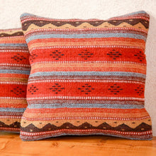 Load image into Gallery viewer, Handwoven Zapotec Indian Pillow - Montanitas Meli Wool Oaxacan Textile