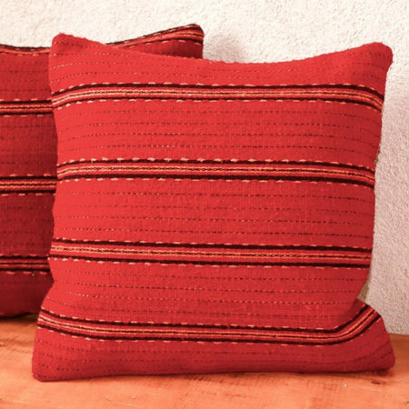 Handwoven Zapotec Pillow - Cintas Triquis Wool Oaxacan Textile