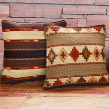 Load image into Gallery viewer, Handwoven Zapotec Indian Pillow - Triquis Negro Wool Oaxacan Textile