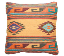 Load image into Gallery viewer, Handwoven Zapotec Indian Pillow - Midday Mayanrd Dixon Wool Oaxacan Textile