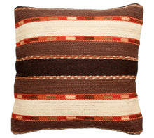 Load image into Gallery viewer, Handwoven Zapotec Indian Pillow - Triquis Negro Wool Oaxacan Textile