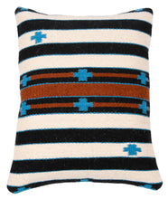 Load image into Gallery viewer, Handwoven Zapotec Pillow - Cloud Crosses Wool Oaxacan Textile