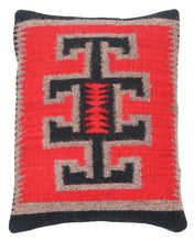 Load image into Gallery viewer, Handwoven Zapotec Indian Pillow - Kaibito Red Wool Oaxacan Textile