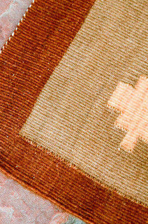 Handwoven Zapotec Rug - 1920s Lincoln Tierra Wool Textile