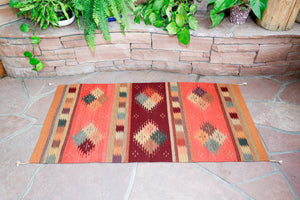 Handwoven Zapotec Indian Rug - Cuatro Estancias Wool Oaxacan Textile