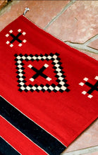 Load image into Gallery viewer, Handwoven Zapotec Indian Rug - Dolores Red Wool Oaxacan Textile