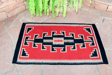 Load image into Gallery viewer, Handwoven Zapotec Indian Rug - Kaibito Red Wool Oaxacan Textile