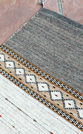 Handwoven Zapotec Indian Rug - Phases of the Moon Wool Oaxacan Textile
