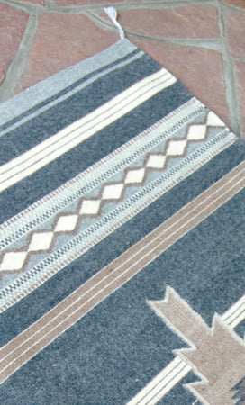 Handwoven Zapotec Indian Rug - Shining Star Wool oaxacan Textile