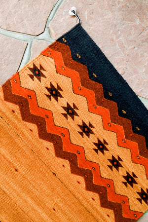 Handwoven Zapotec Indian Rug - Zapotec Sunset Wool Oaxacan Textile