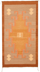 Handwoven Zapotec Rug - 1920s Lincoln Tierra Wool Textile