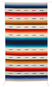 Handwoven Zapotec Rug - Arco Iris Lincoln Wool Textile