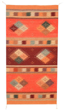 Load image into Gallery viewer, Handwoven Zapotec Indian Rug - Cuatro Estancias Wool Oaxacan Textile