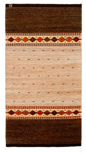 Handwoven Zapotec Indian Rug - Earth and SKy Dusk Wool Oaxacan Textile