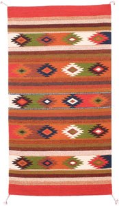 Handwoven Zapotec Indian Rug - Guatemala Wool Oaxacan Textile