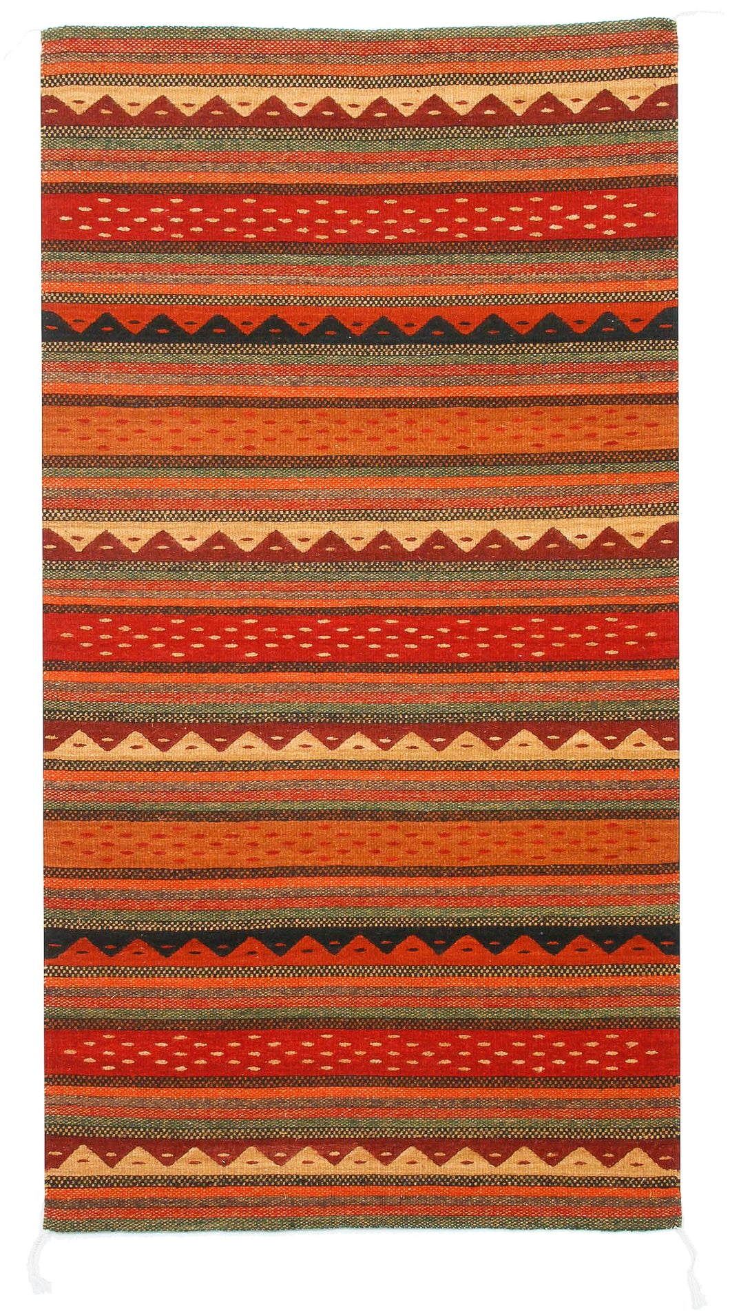 Handwoven Zapotec Indian Rug - Montanitas Wool Oaxacan Textile