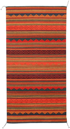 Handwoven Zapotec Indian Rug - Montanitas Philomena Wool Oaxacan Textile