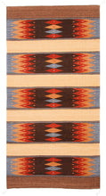 Load image into Gallery viewer, Handwoven Zapotec Indian Rug - Papalote Azul Wool Oaxacan Textile