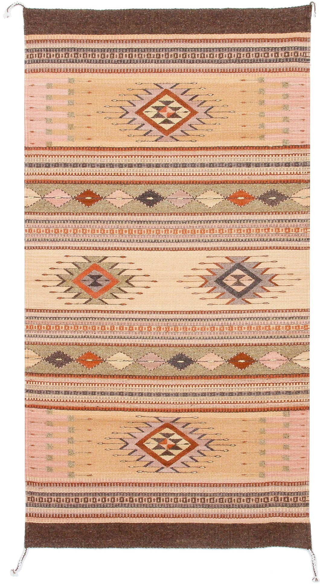 Handwoven Zapotec Indian Rug - Tubac Sunset Wool Oaxacan Textile