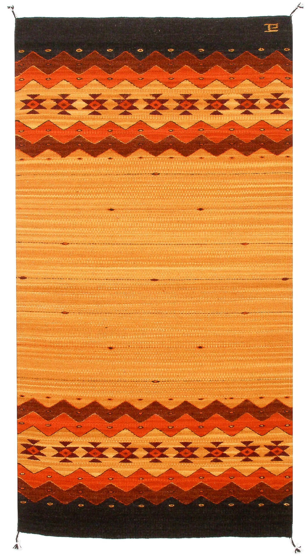 Handwoven Zapotec Indian Rug - Zapotec Sunset Wool Oaxacan Textile