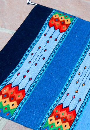 Handwoven Zapotec Indian Rug - La Playa Wool Oaxacan Textile