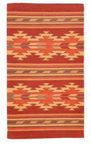 Handwoven Zapotec Rug - Autumn Crystal Wool Oaxacan Textile