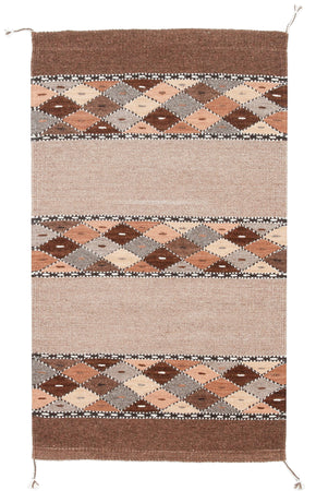 Handwoven Zapotec Rug - Book Cliffs Wool Oaxacan Textile