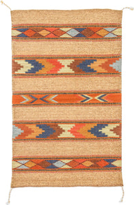Handwoven Zapotec Rug - Cintas Juarez Wool Oaxacan Textile