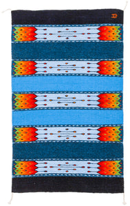 Handwoven Zapotec Indian Rug - La Playa Wool Oaxacan Textile