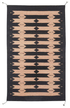 Load image into Gallery viewer, Handwoven Zapotec Indian Rug - Tetro Black Wool Oaxacan Textile