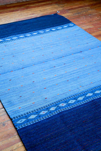Handwoven Zapotec Indian Rug - Night Stars Wool Oaxacan Textile