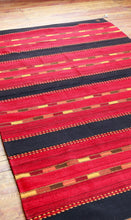 Load image into Gallery viewer, Handwoven Zapotec Indian Rug - Triquis Rojo Wool Oaxacan Textile
