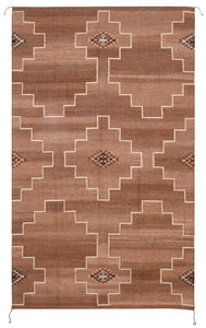 Handwoven Zapotec Indian Rug - Spirit Diamond Wool Oaxacan Textile