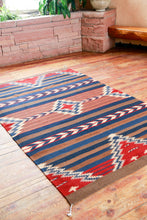 Load image into Gallery viewer, Handwoven Zapotec Indian Rug - Crown King Wool Oaxacan Textile