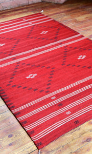 Handwoven Zapotec Indian Rug - First Mesa Wool Oaxacan Textile