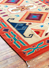 Load image into Gallery viewer, Handwoven Zapotec Indian Rug - Tees Miel Wool Oaxacan Textile